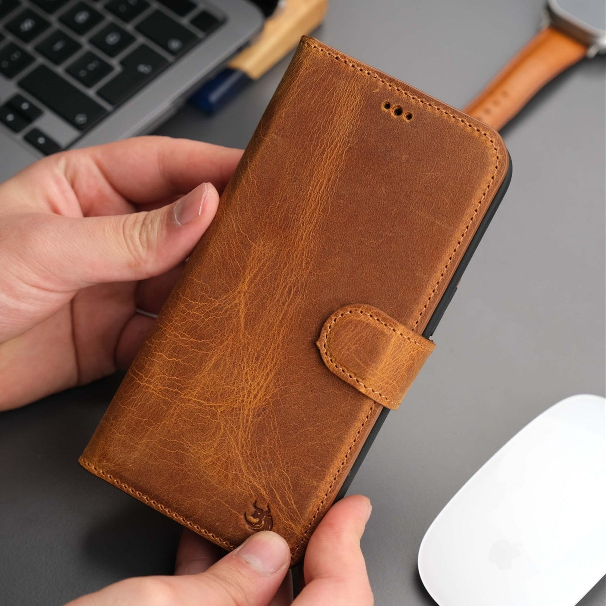 Casper iPhone 16 Plus Wallet Case Leather MagSafe