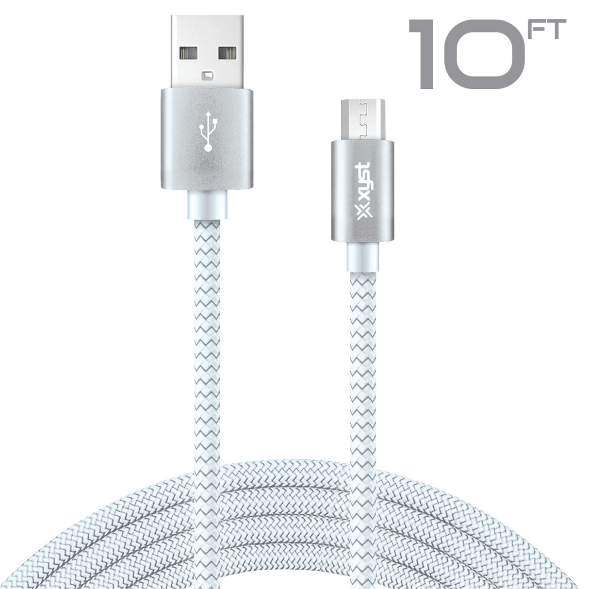 Xyst Charge and Sync USB to Micro USB Braided Cable 10Ft