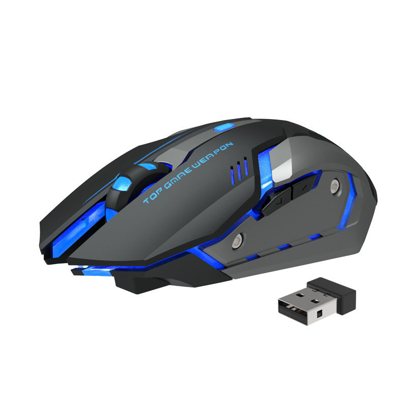 Silent Gaming Mouse with Wireless Charging