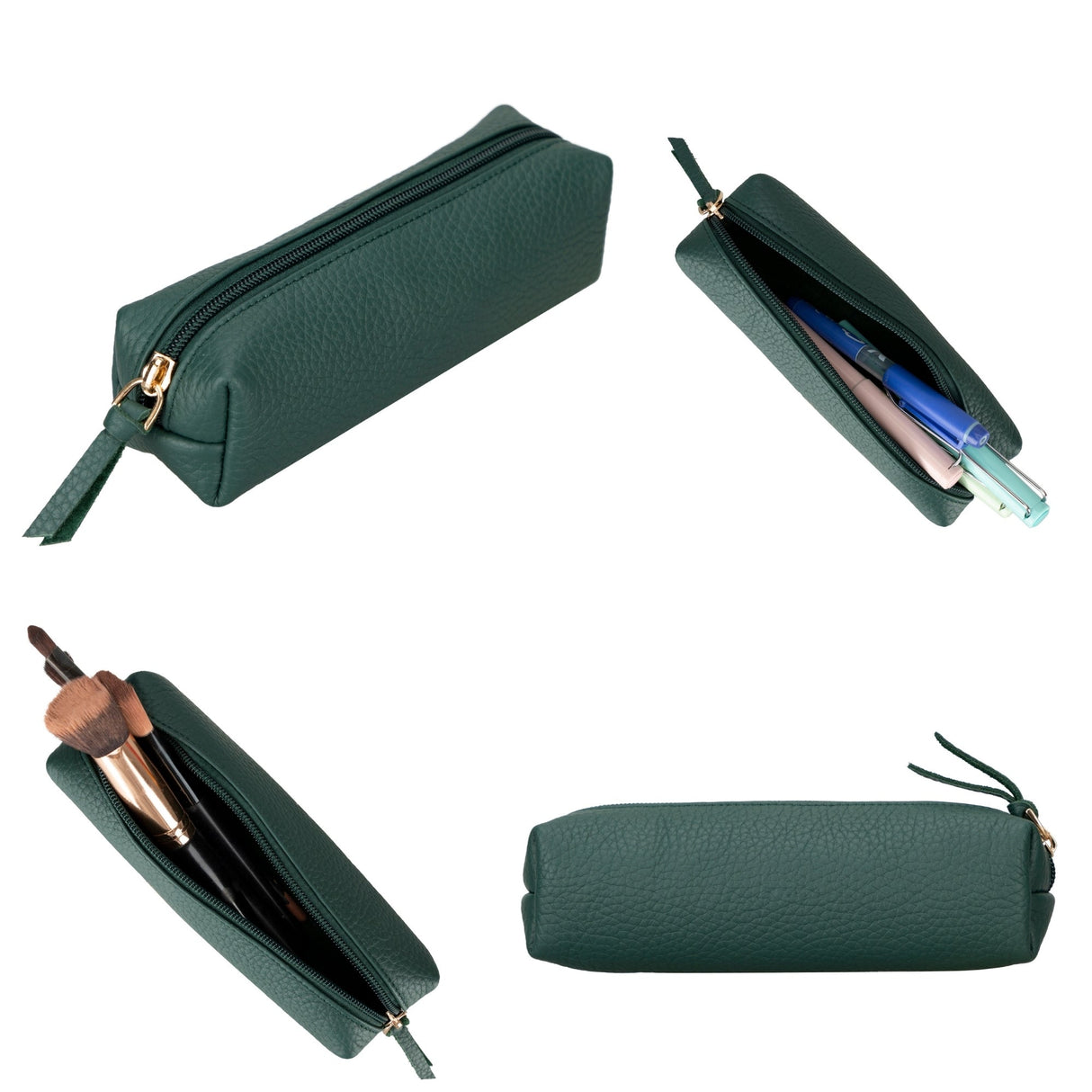 Centennial Multipurpose Leather Pencil Case and Makeup Bag