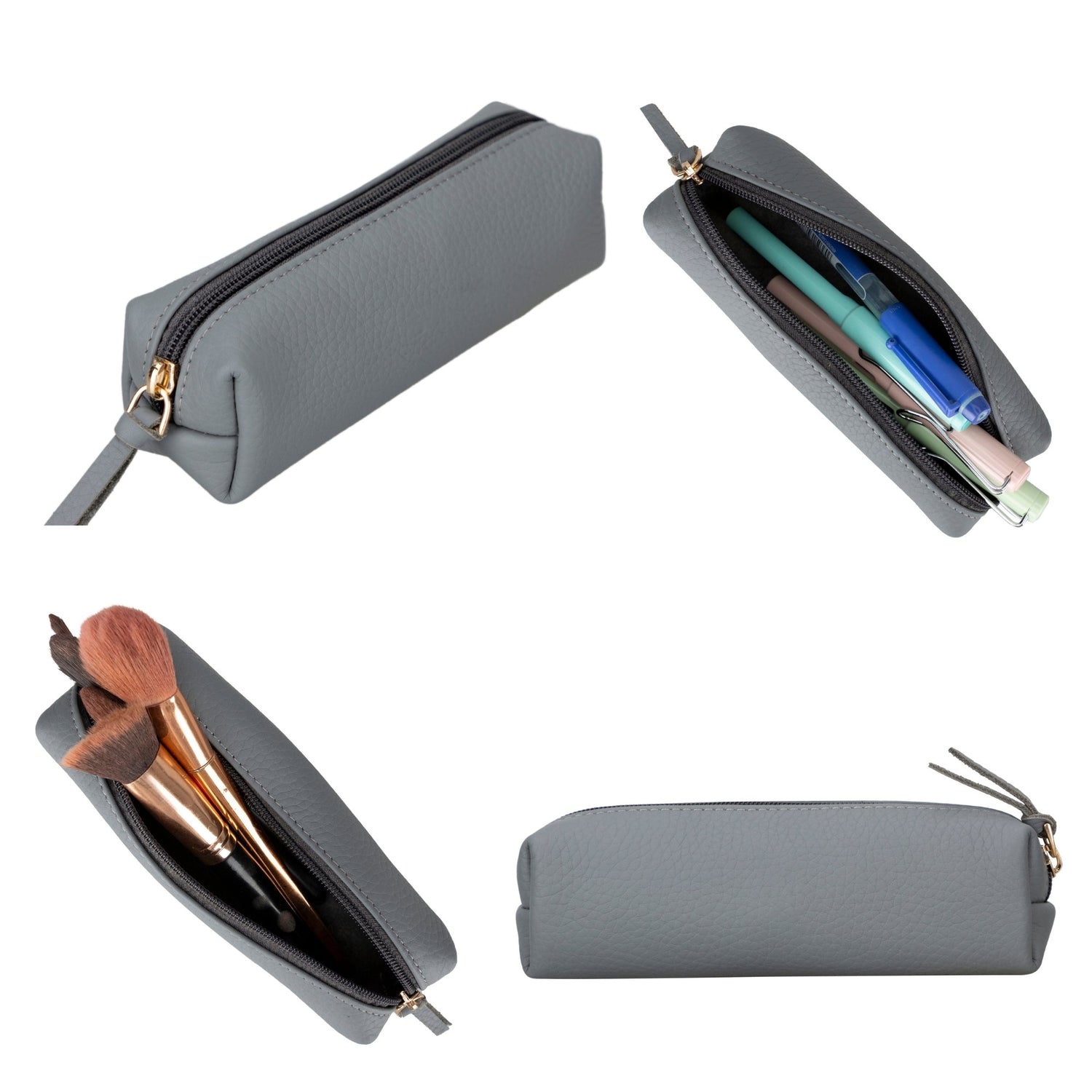 Centennial Multipurpose Leather Pencil Case and Makeup Bag