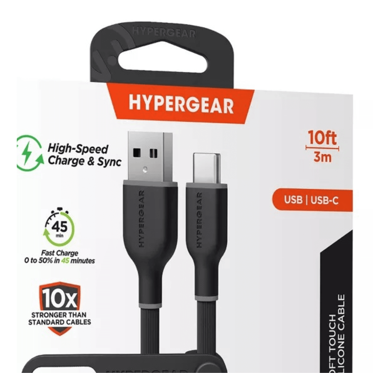 HyperGear Flexi PRO USB to USB-C Cable 10ft