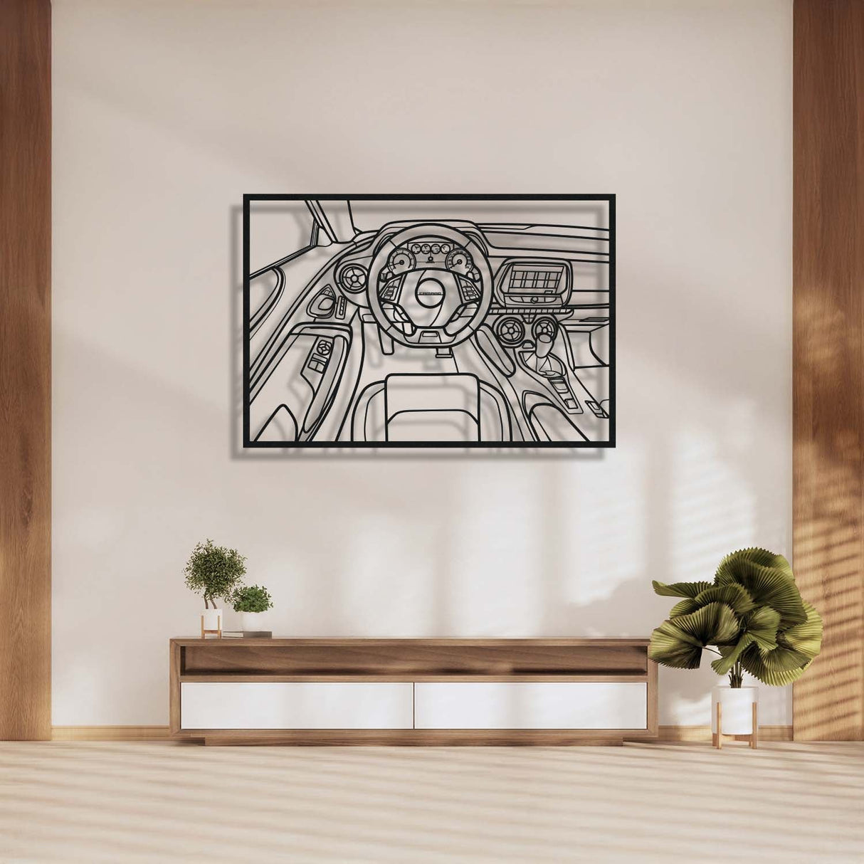 Camaro Driver's Cockpit Metal Frame Wall Art - MT1466