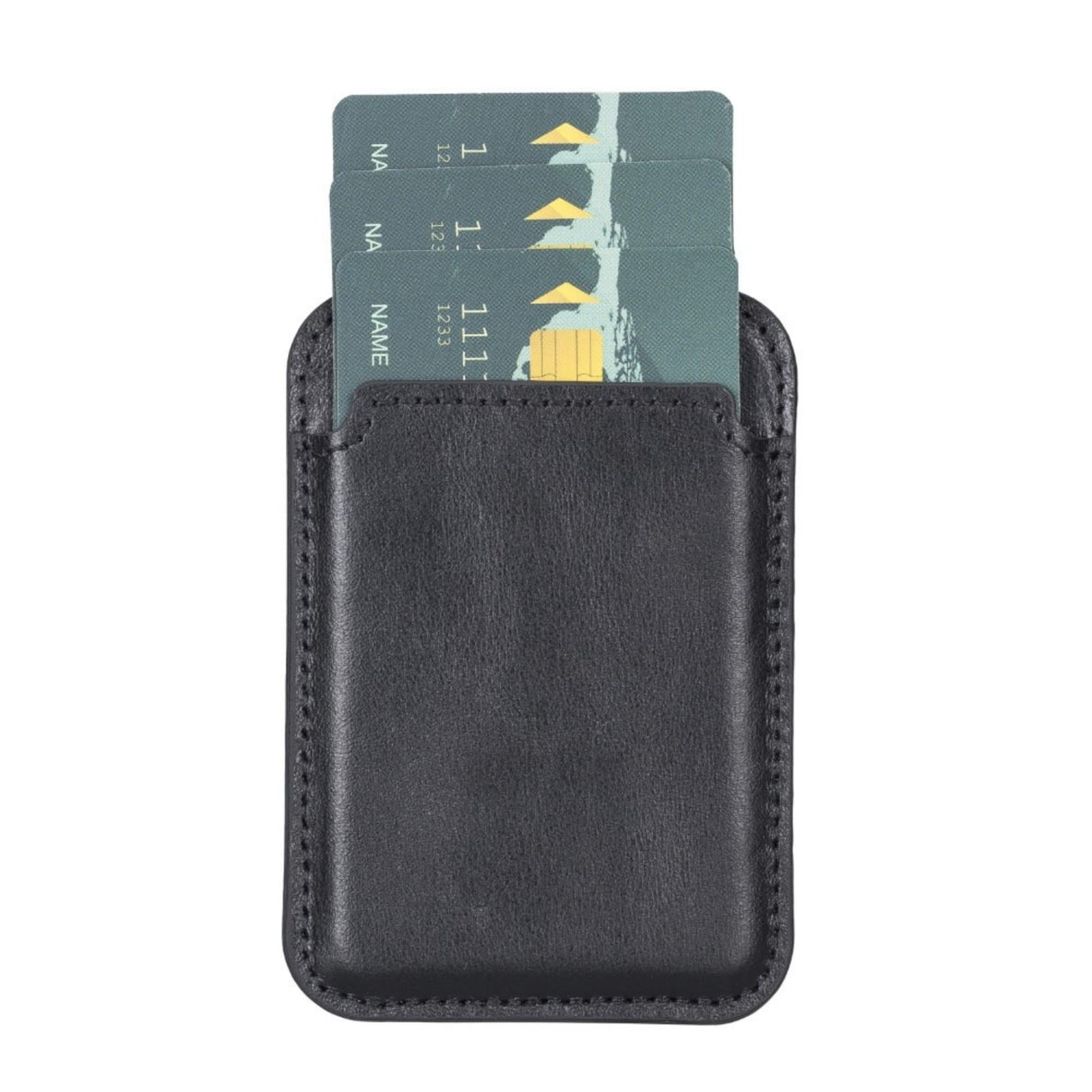 Cortland Full-Grain Leather Card Holder Wallet with Magnet