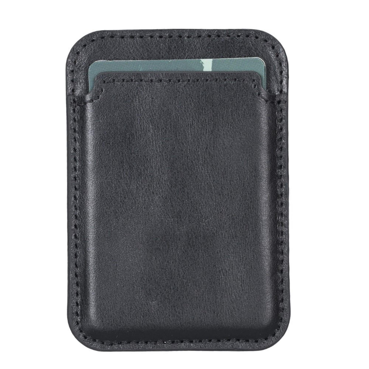 Cortland Full-Grain Leather Card Holder Wallet with Magnet
