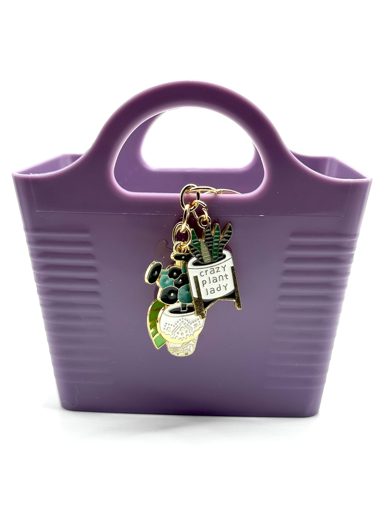 Houseplant Plant Parent Metal Keychain and Bag Charm