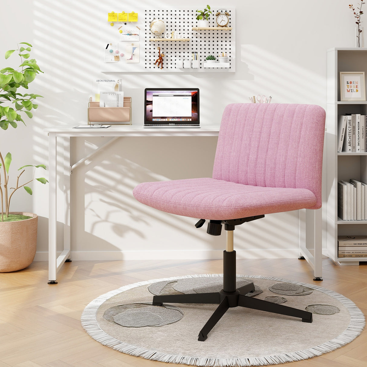 Criss Cross Legged Chair No Wheels 120° Rocking Adjustable Height