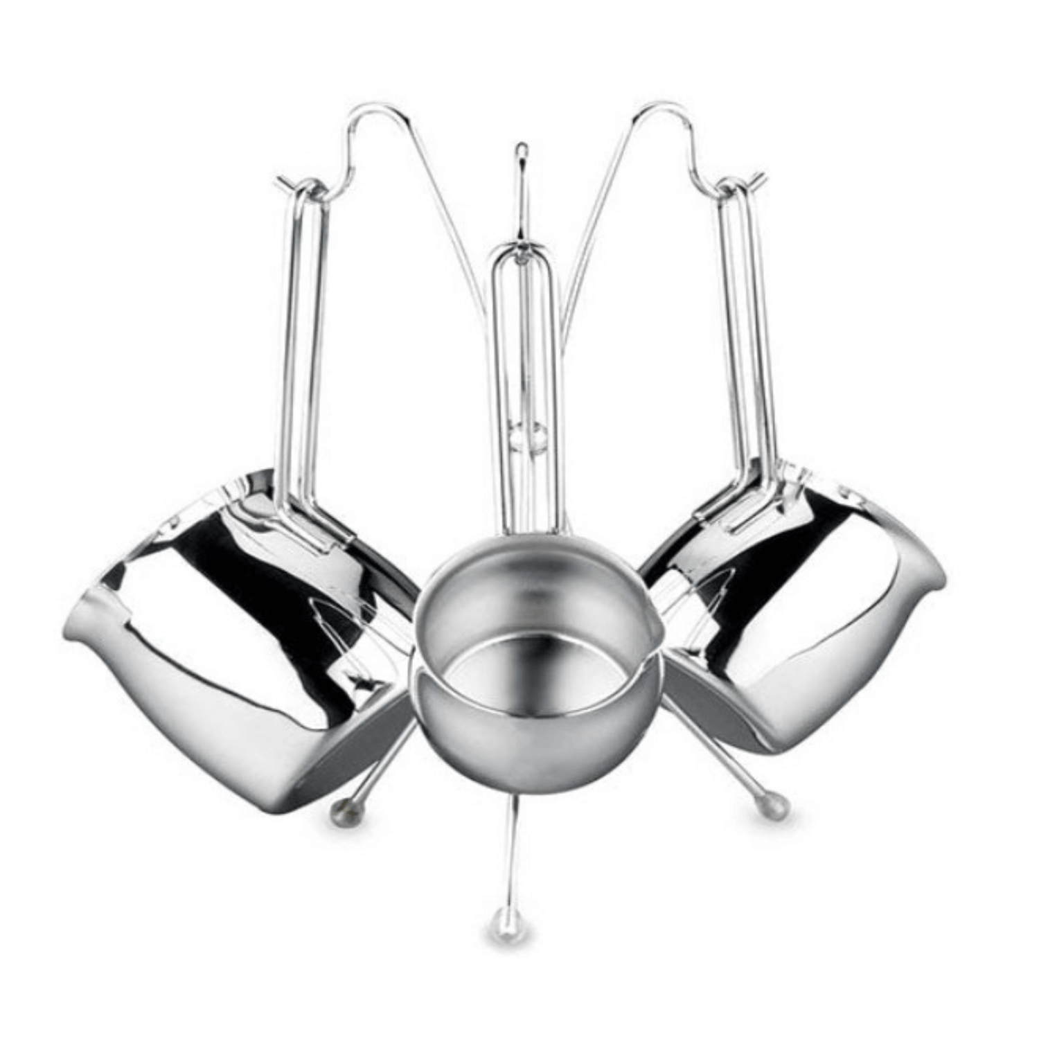 Korkmaz Tombik 3 Piece Stainless Steel Turkish Coffee Pot Set