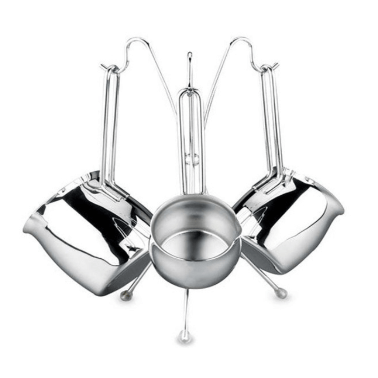 Korkmaz Tombik 3 Piece Stainless Steel Turkish Coffee Pot Set