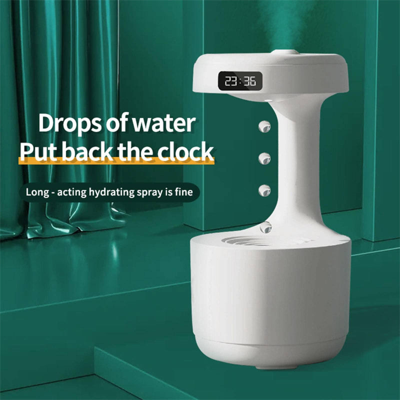 Anti-Gravity Humidifier with Clock Aroma Diffuser
