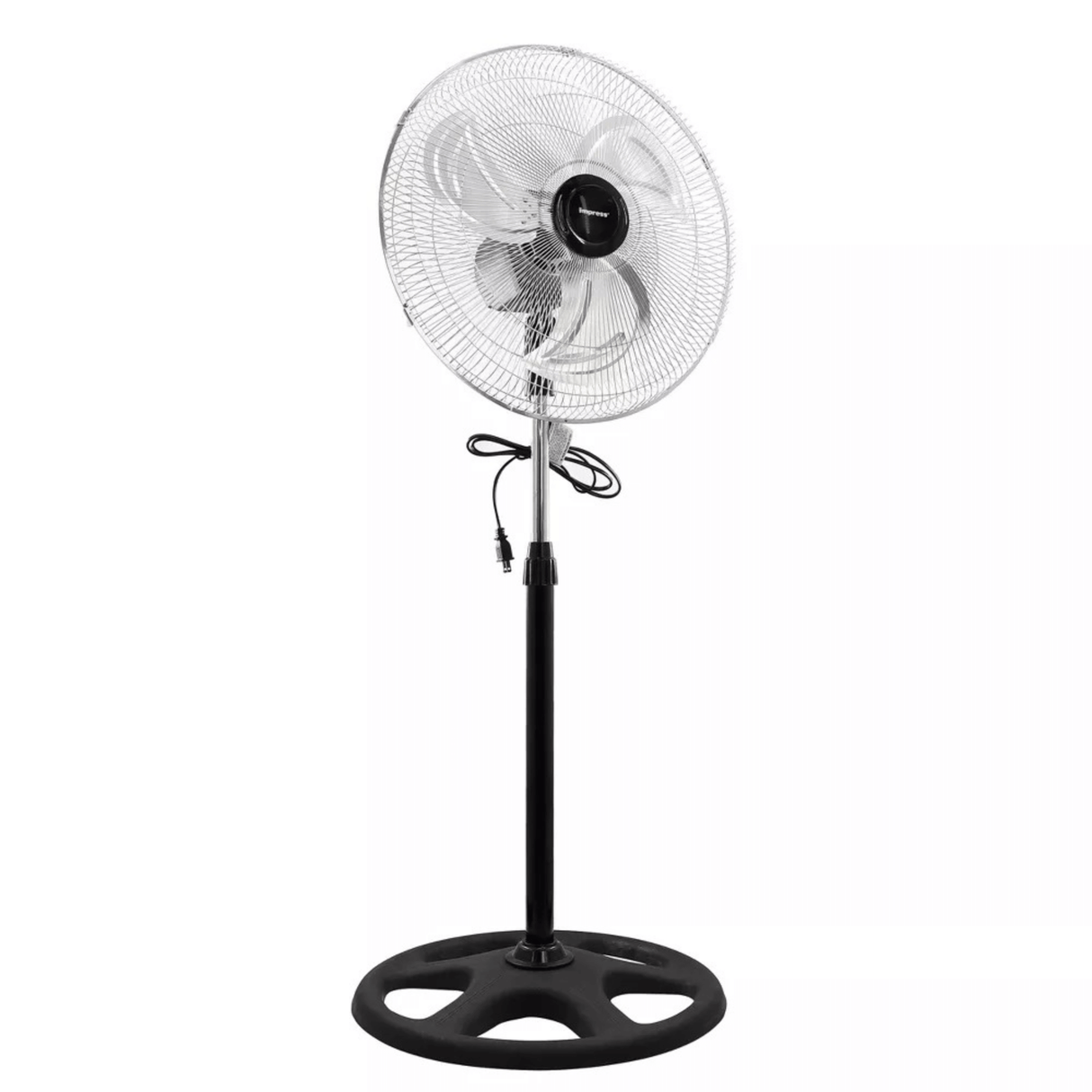 Impress 18-Inch 2-in-1 Chrome Hi-Speed Industrial Oscillating Fan