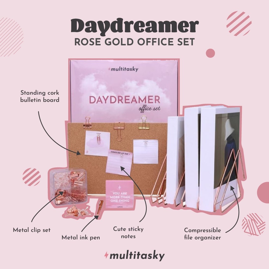 Daydreamer Rose Gold Office Accessories Gift Set