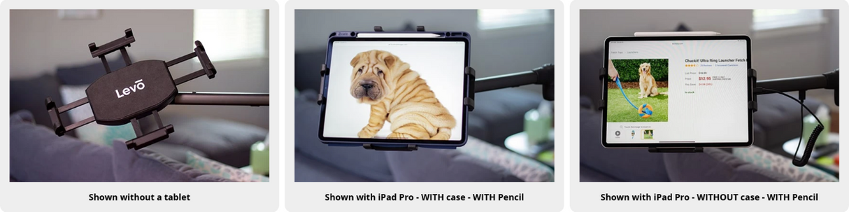 LEVO G2 Table Clamp Tablet Stand - Gunmetal Black