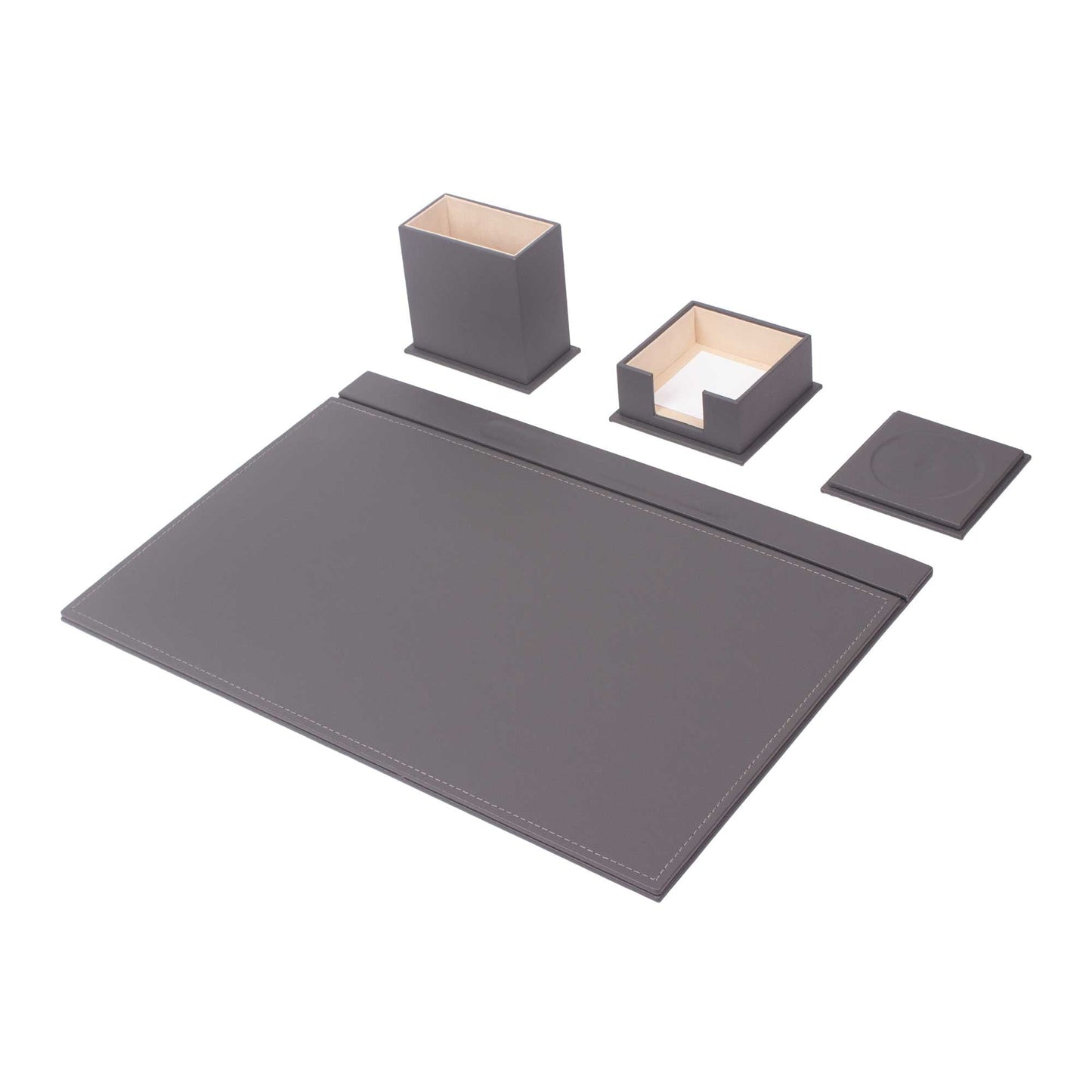 MOOG Leather Desk Set-4 Accessories-Desk Organizer-Office Desk Accessories-Office Organizer-Desk Pad-Desktop Storage - Leather Desk Pad - 4 PCS