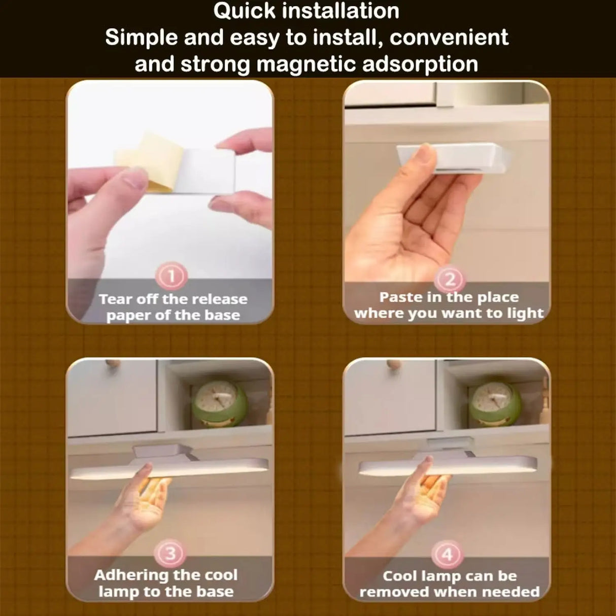 Dimmable Touch Wall Reading Light – Magnetic, Wireless & Portable