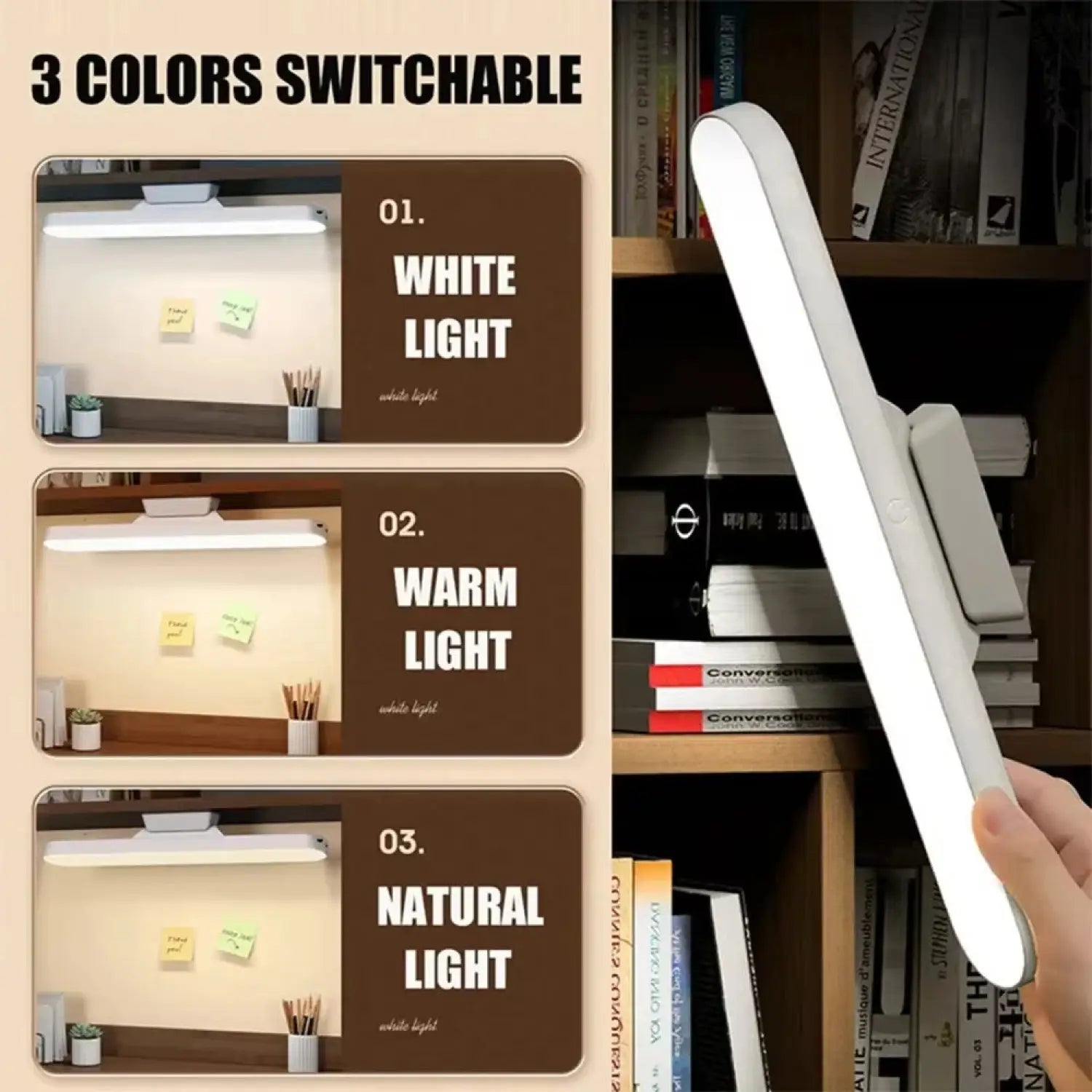 Dimmable Touch Wall Reading Light – Magnetic, Wireless & Portable