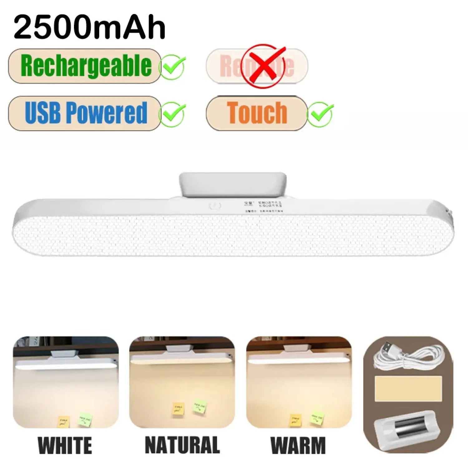 Dimmable Touch Wall Reading Light – Magnetic, Wireless & Portable