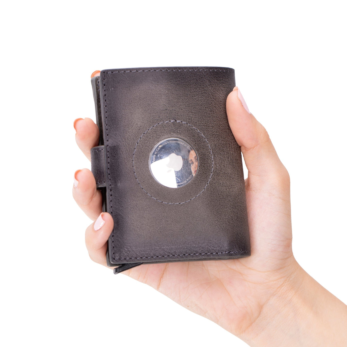 Douglas Genuine Leather Pop-Up Wallet with AirTag Slot - RFID Blocking Cardholder