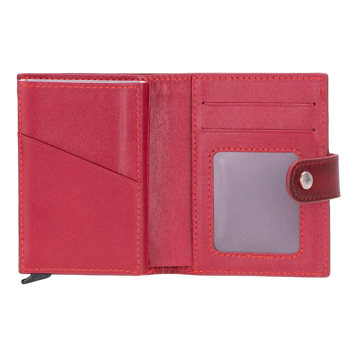 Douglas Genuine Leather Pop-Up Wallet with AirTag Slot - RFID Blocking Cardholder