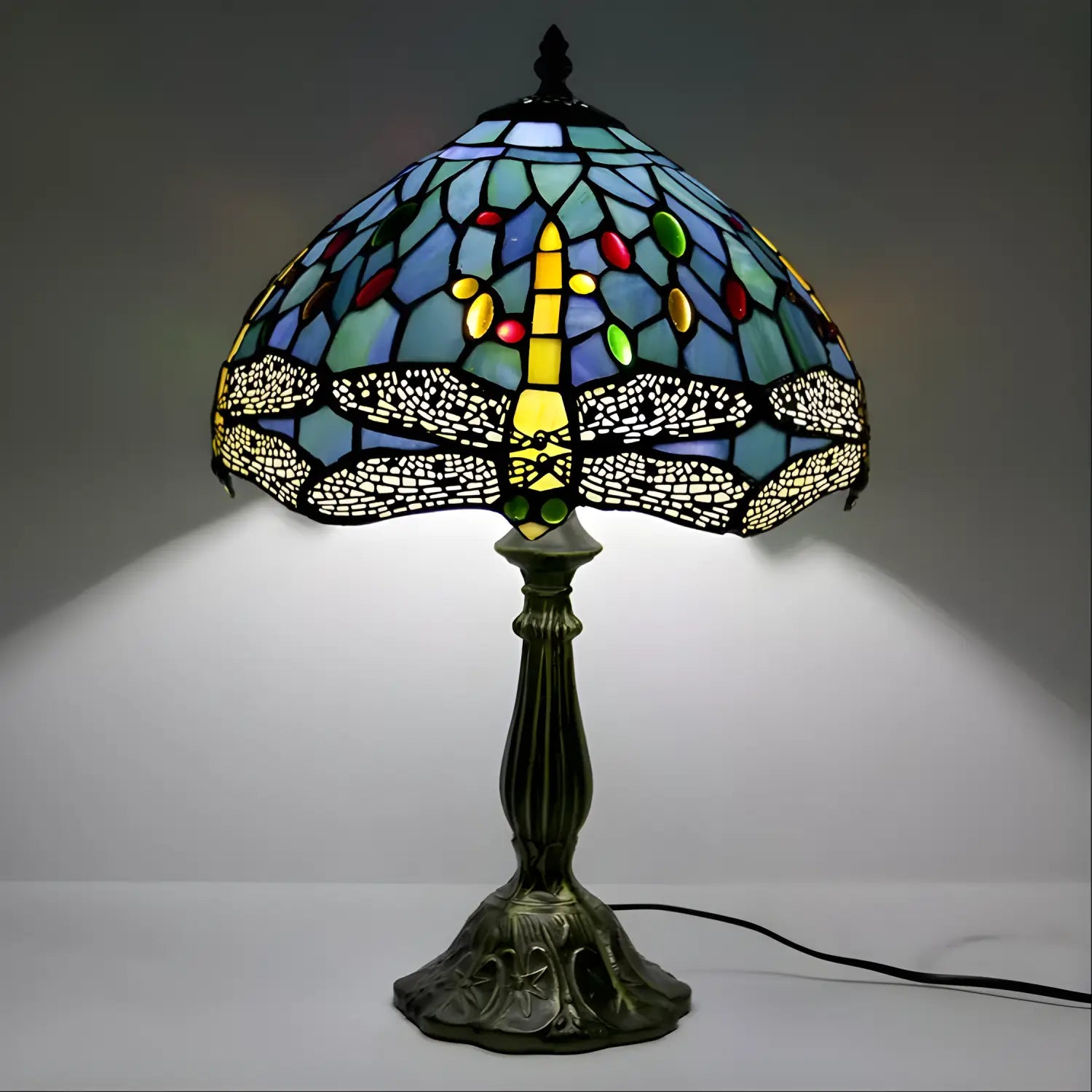 Dragonfly Tiffany Lamp Glass Tabletop Design