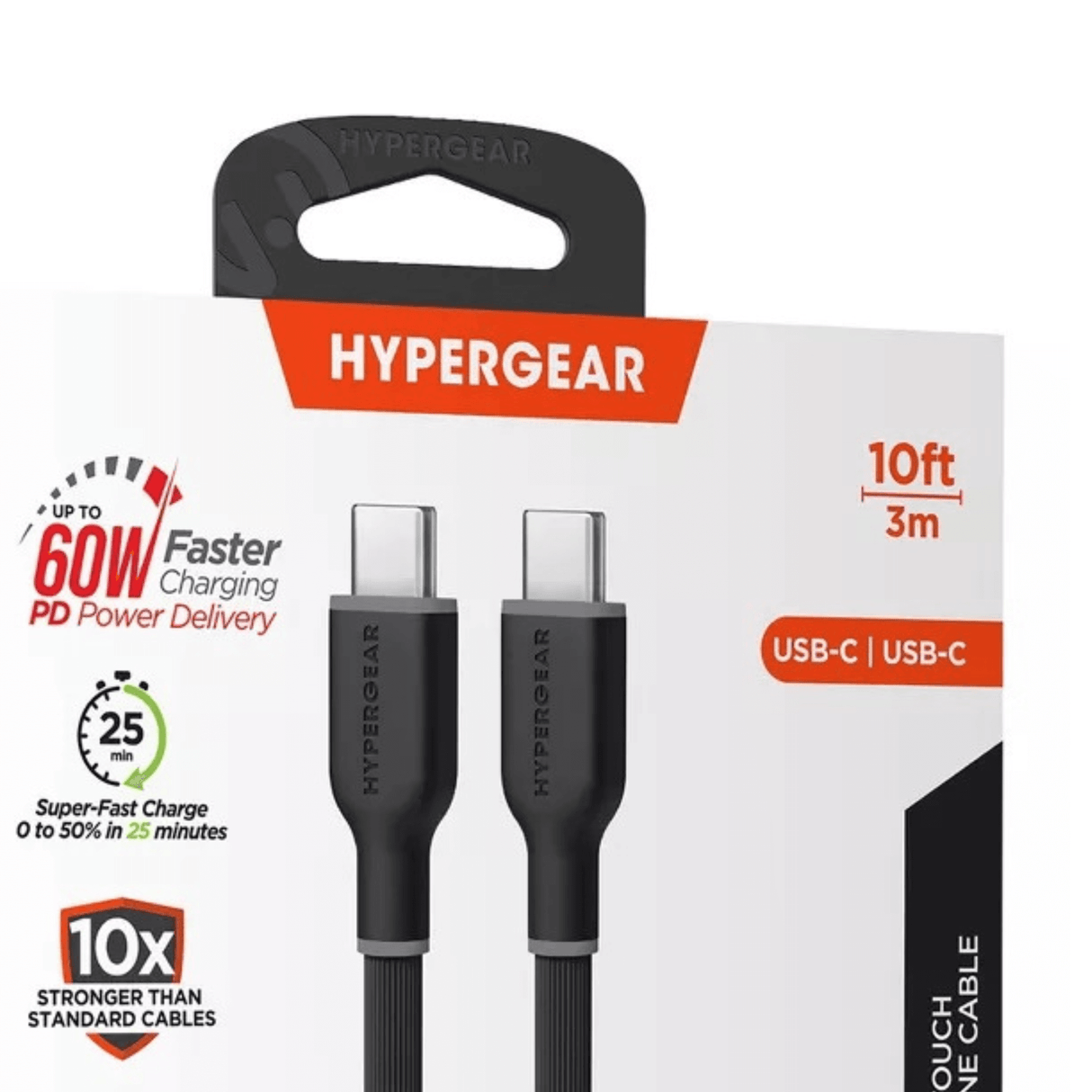 HyperGear Flexi PRO USB-C to USB-C Cable 10ft