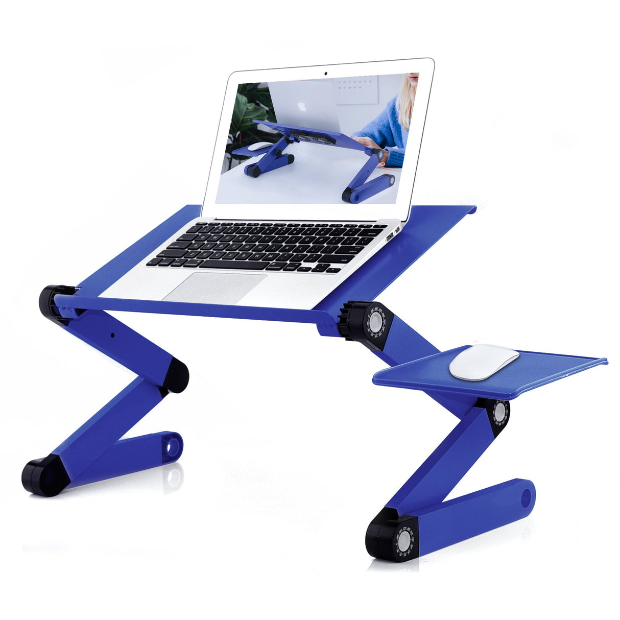 RAINBEAN Adjustable Laptop Stand with Cooling Fans and Mouse Pad