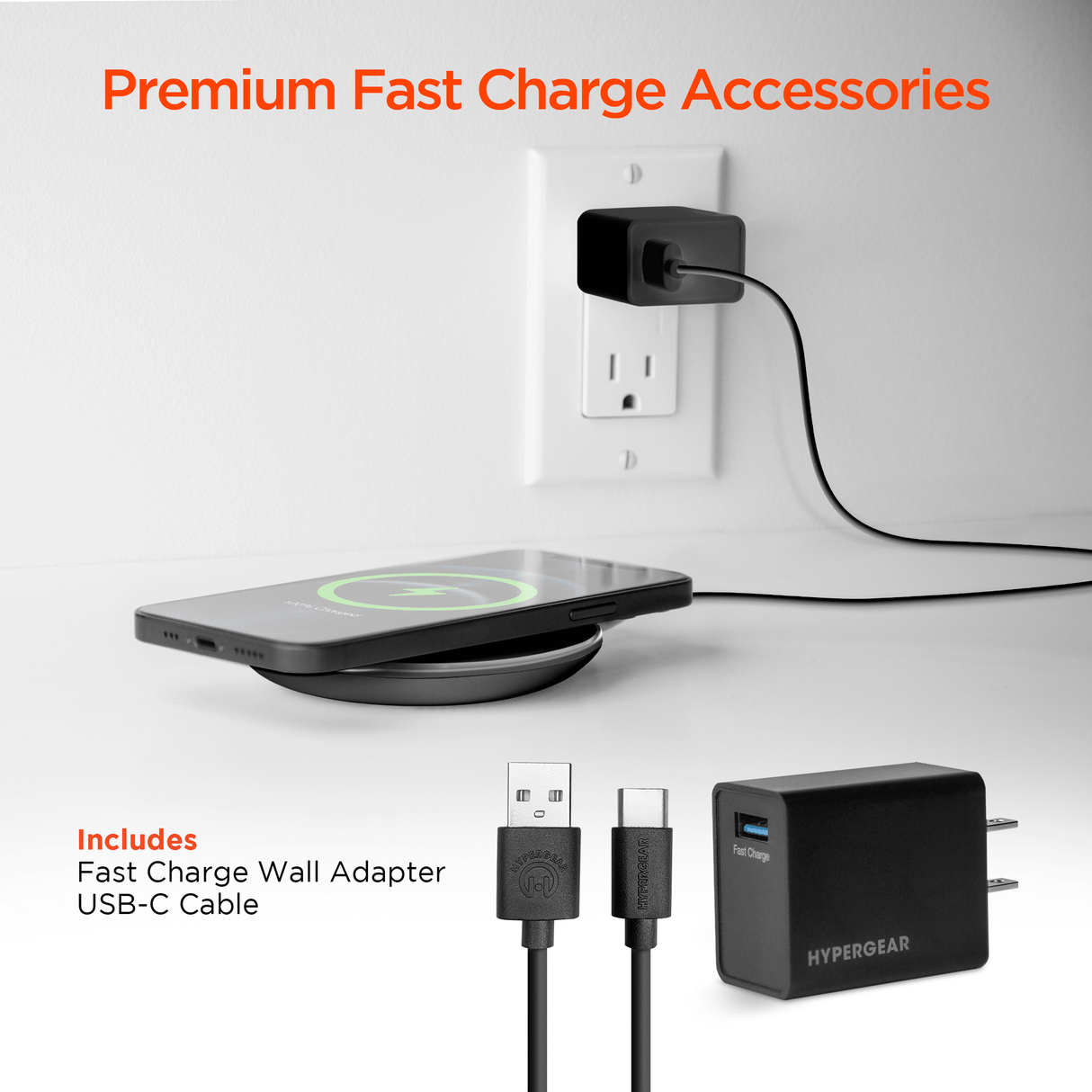 HyperGear ChargePad Pro 15W Wireless Fast Charger USB-C