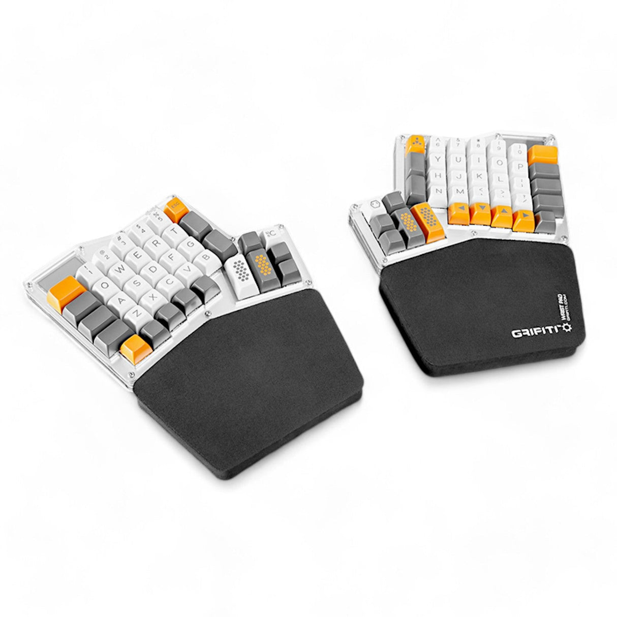 Grifiti Ergodox Fat Wrist Pad Set Nylon Surface Keyboard Wrist and Palm Rests