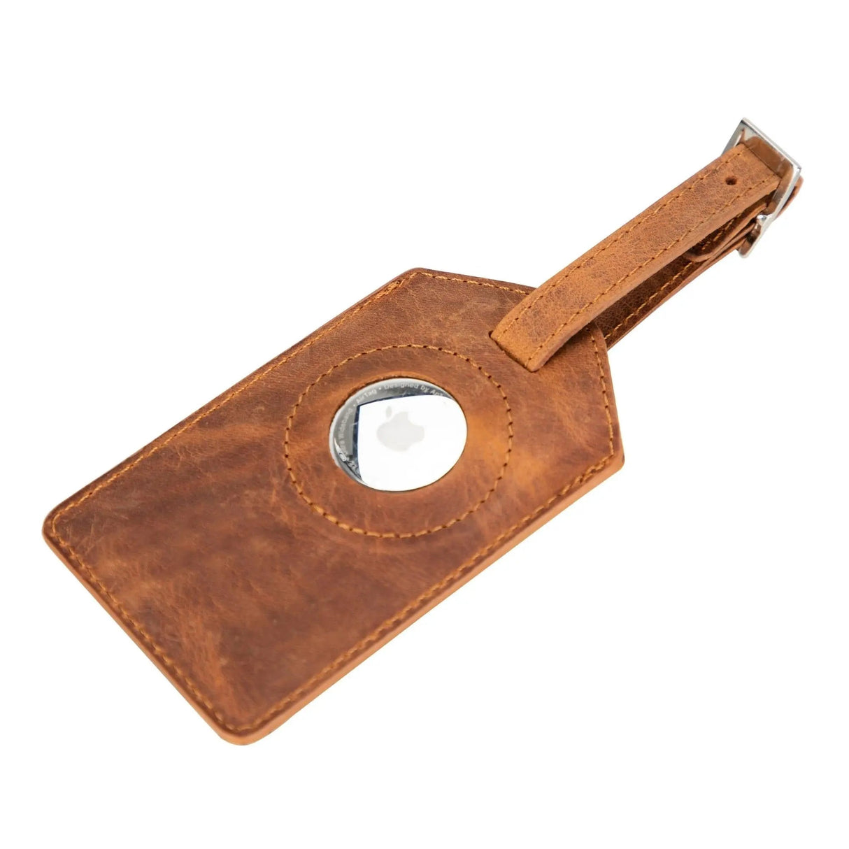 Estes Genuine Leather Luggage Tag with AirTag Slot
