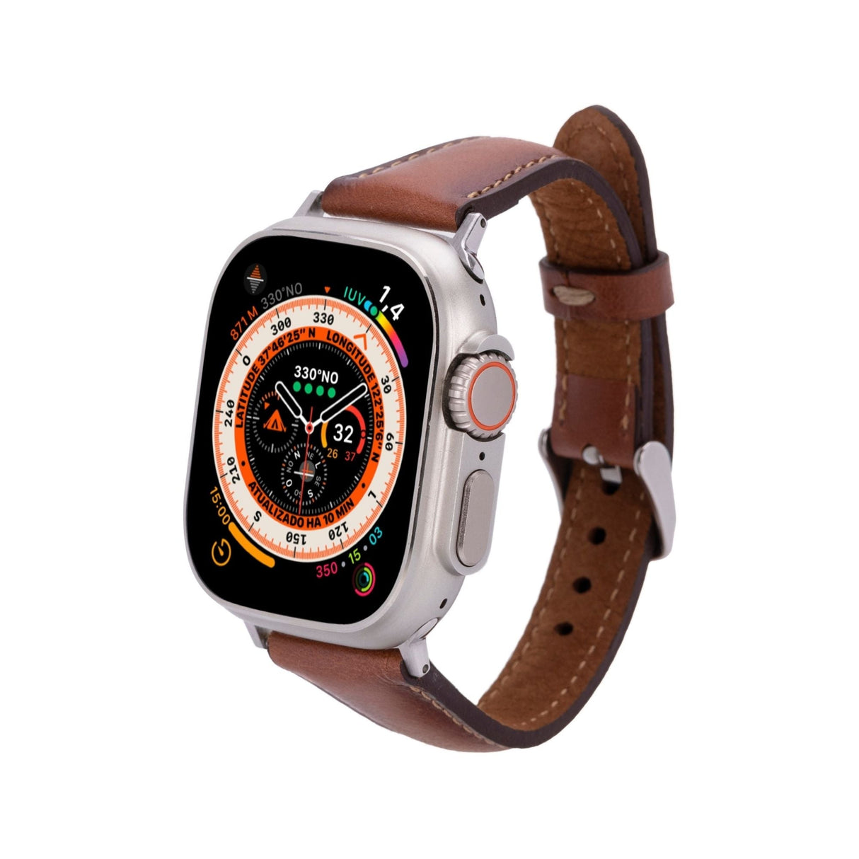Evansville Slim Leather Bands for Apple Watch 9, Ultra 2 & SE