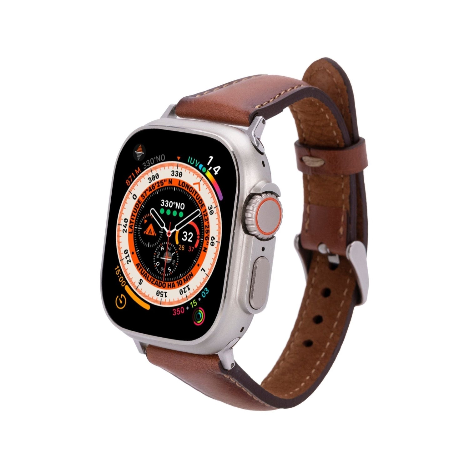 Evansville Slim Leather Bands for Apple Watch 9, Ultra 2 & SE