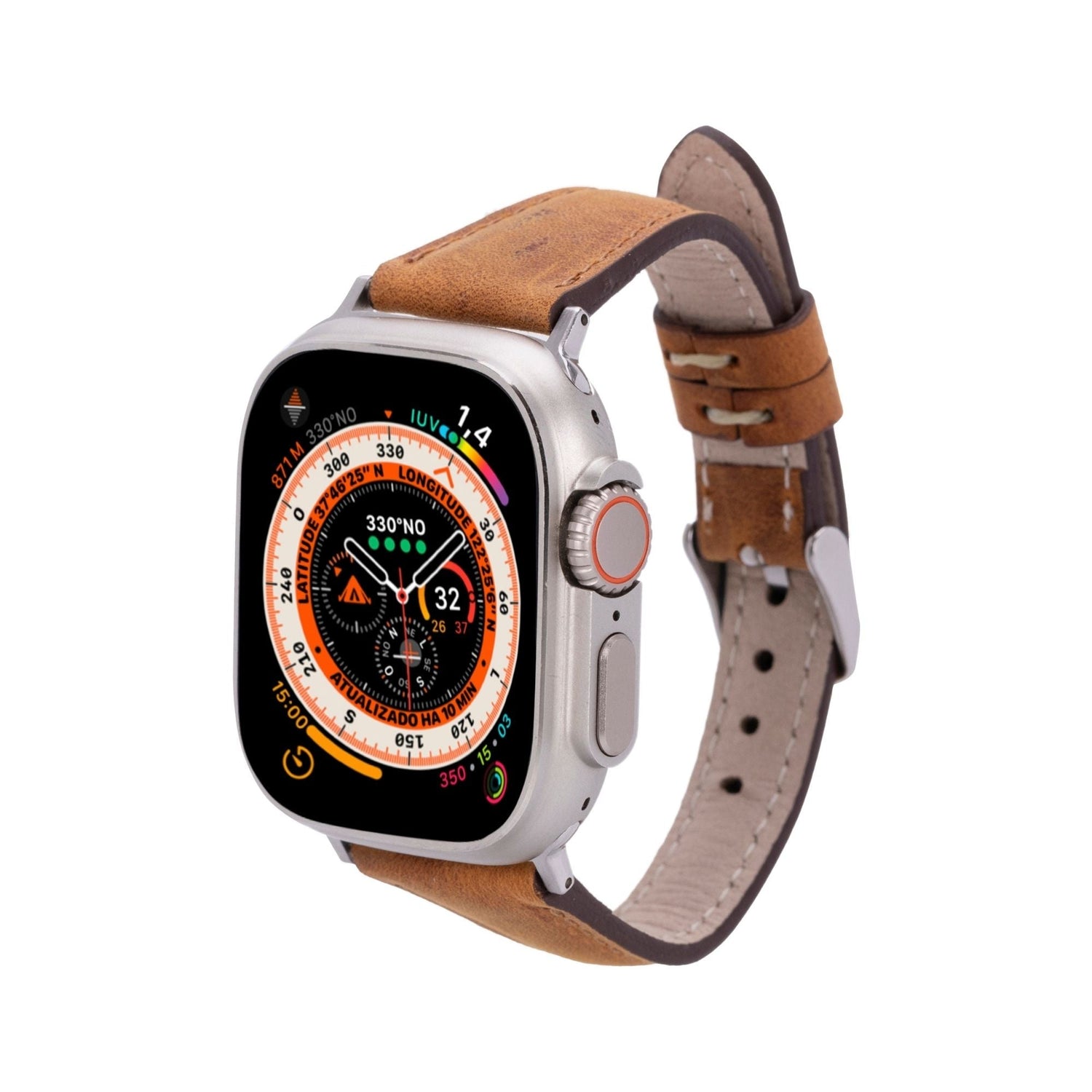 Evansville Slim Leather Bands for Apple Watch 9, Ultra 2 & SE