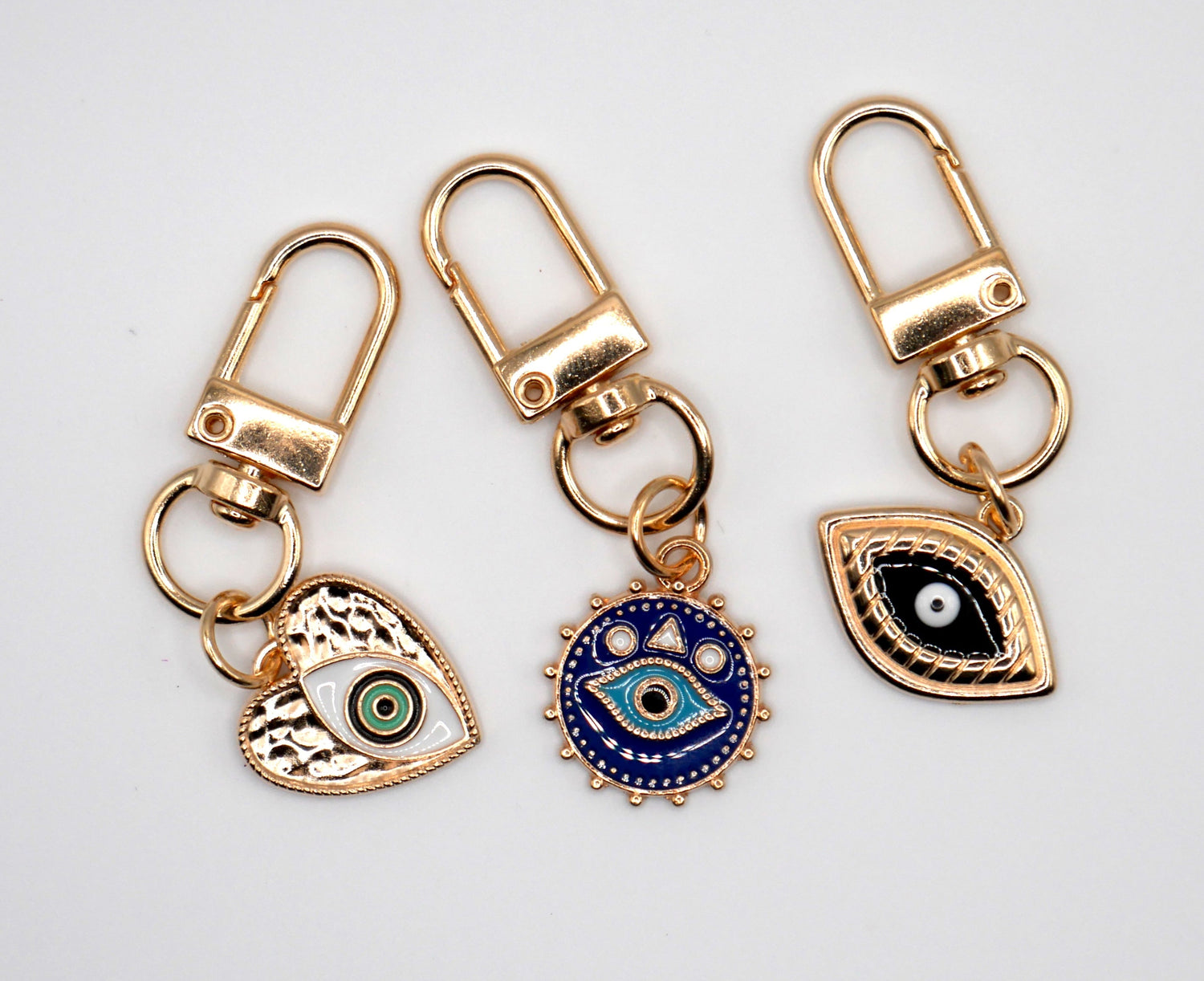 Evil Eye Metal Keychain and Bag Charm
