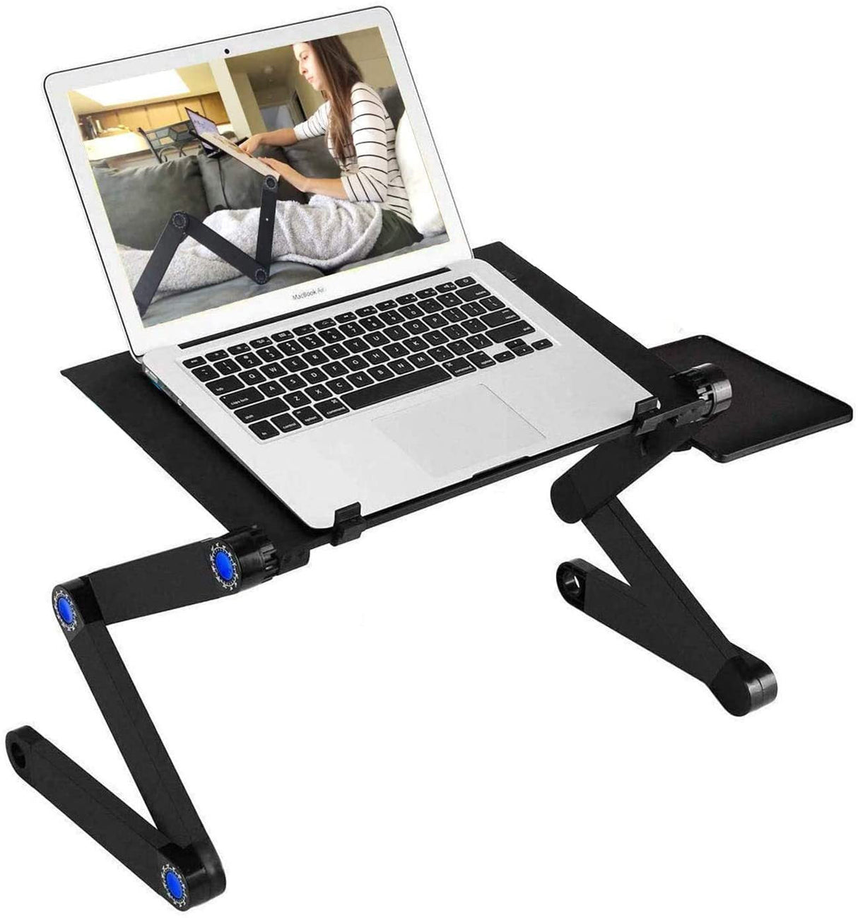 RAINBEAN Adjustable Laptop Stand with Cooling Fans and Mouse Pad