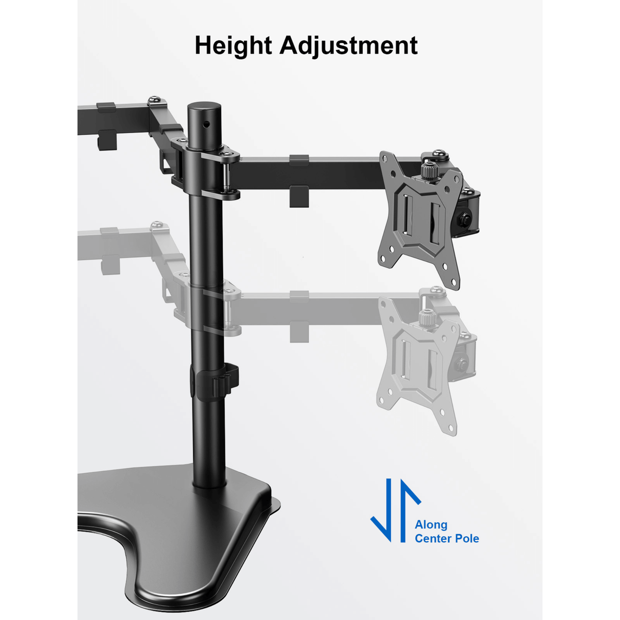 ErgoAV Motion Desk Stand for Dual Monitors 13" to 32"