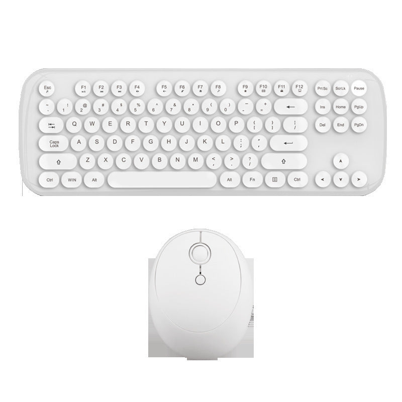 Retro Wireless Keyboard & Mouse Set for Girls