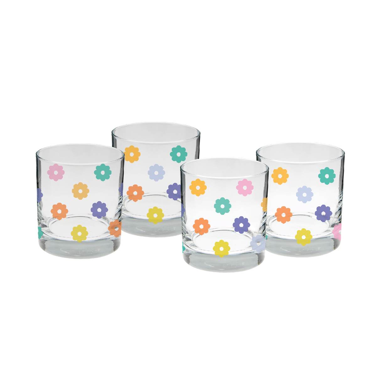 Rocks Glass Set - Daisy