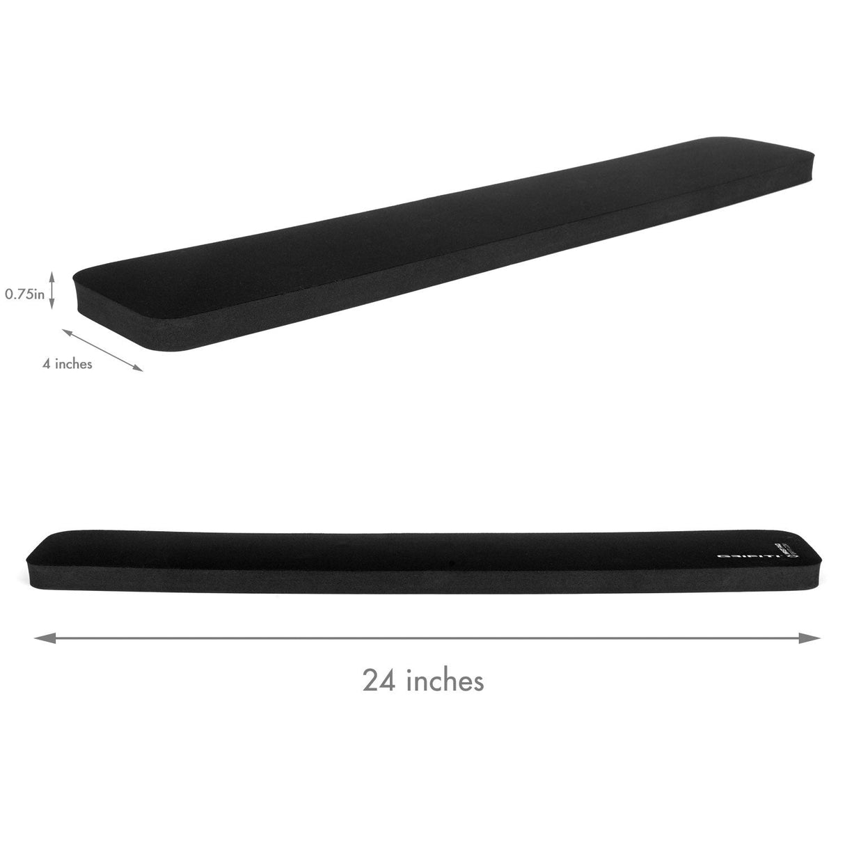 Grifiti Fat Wrist Pad 24 x 4 x 0.75 Inch Long Keyboard and Mouse Area Wrist Rest