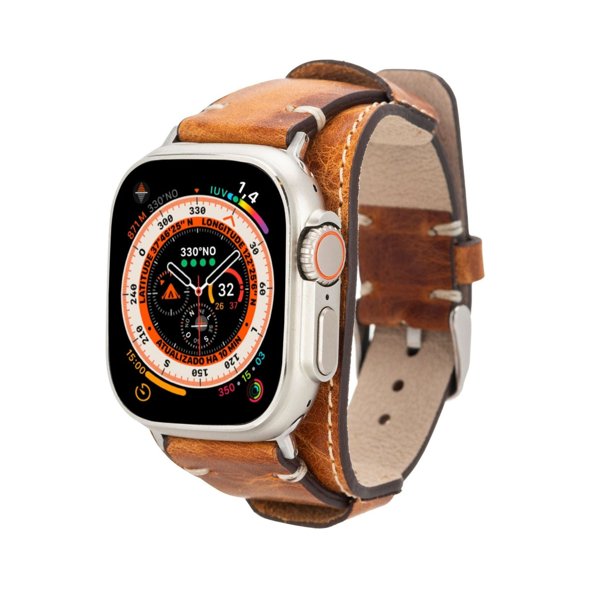 Fort Cuff Leather Bands for Apple Watch 9, Ultra 2 & SE