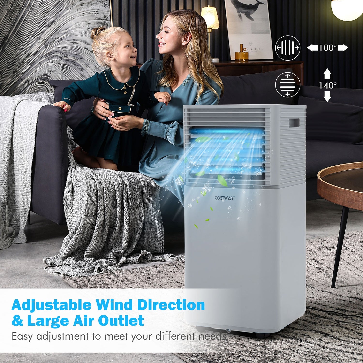 8000 BTU 3-in-1 Air Cooler with Dehumidifier and Fan Mode