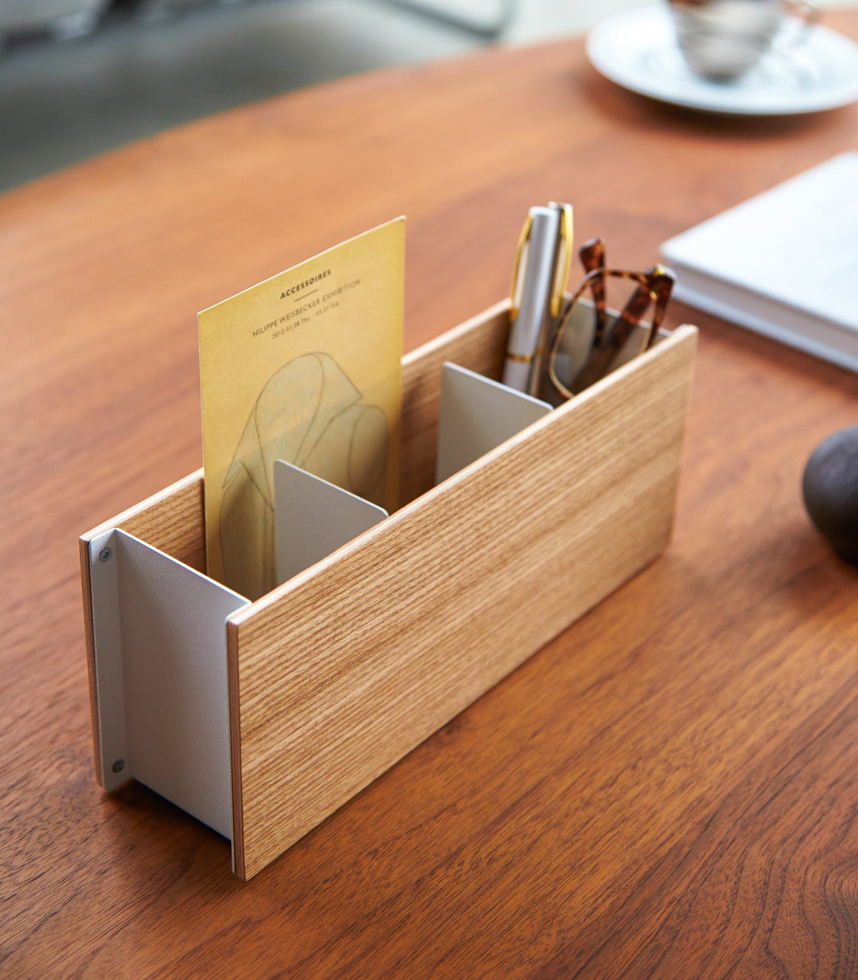 Desk Organizer - Small - Steel + Wood