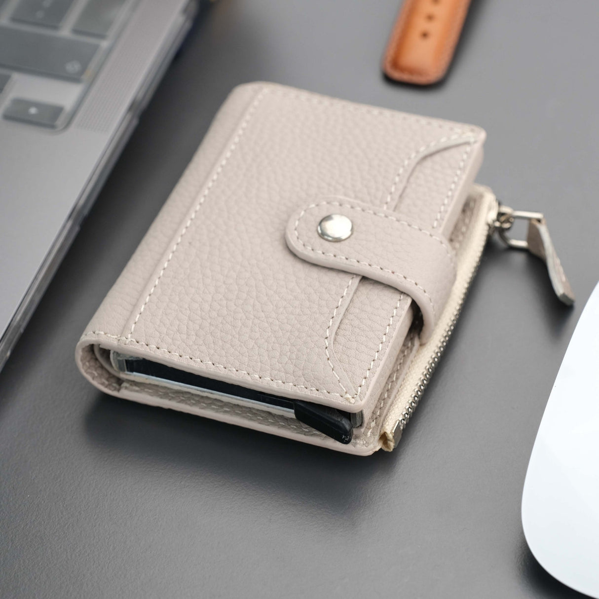 Glenrock Mink Leather Pop-up Cardholder Wallet