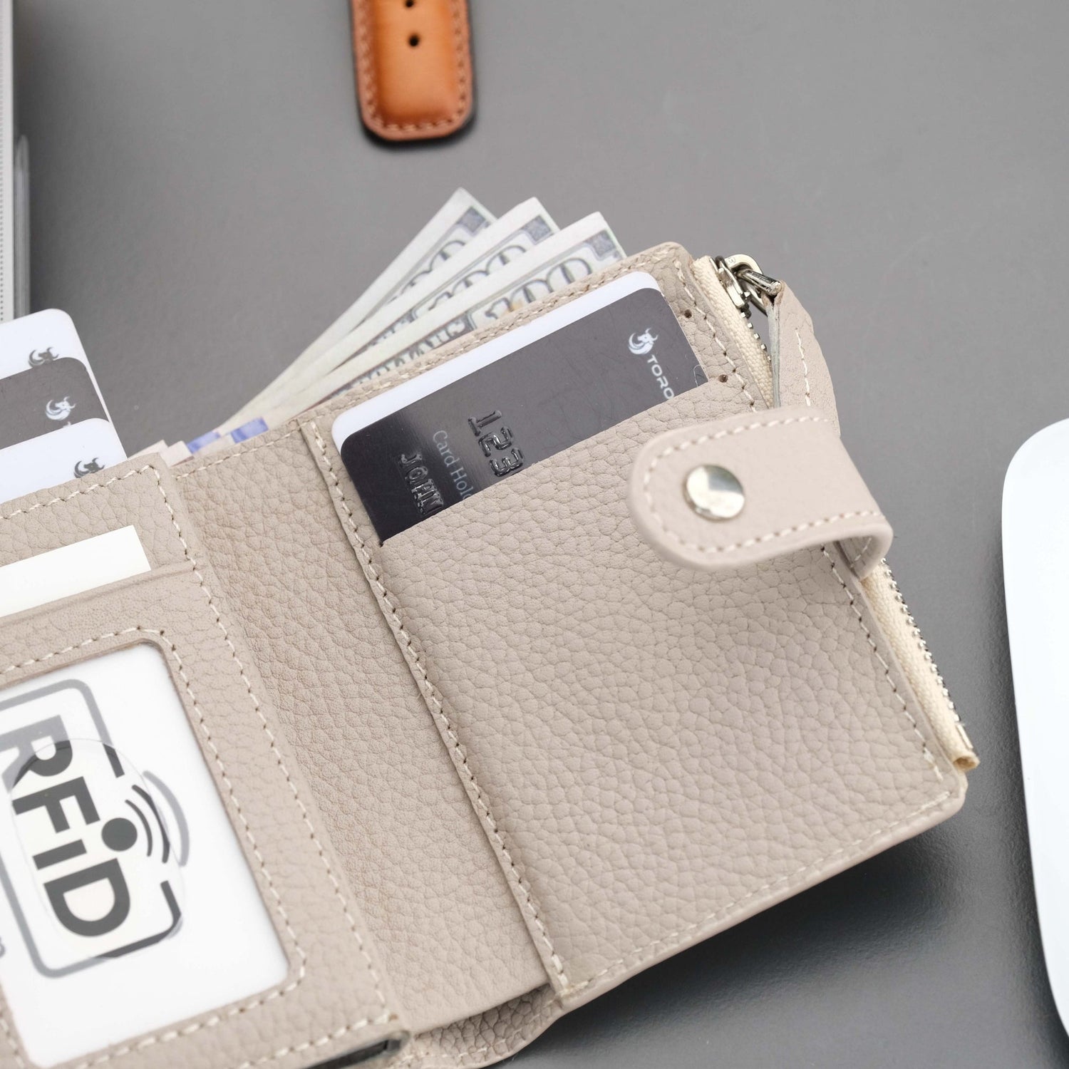 Glenrock Mink Leather Pop-up Cardholder Wallet