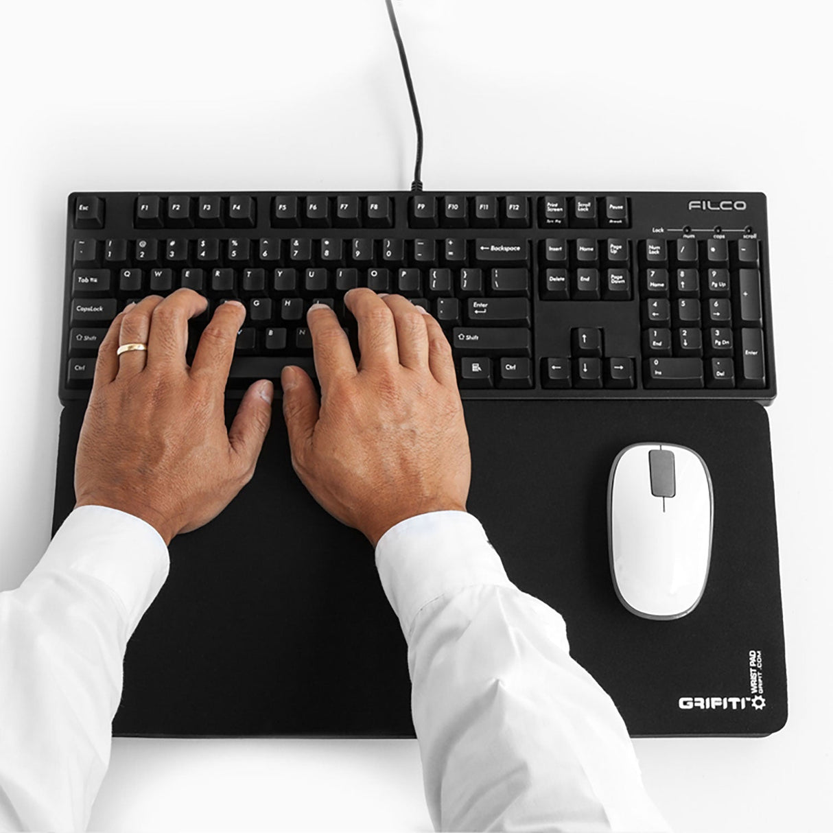 Grifiti Fat Wrist Pad 17 x 8 Super Wide Wrist Rest for Standard Mechanical Keyboards and Mice