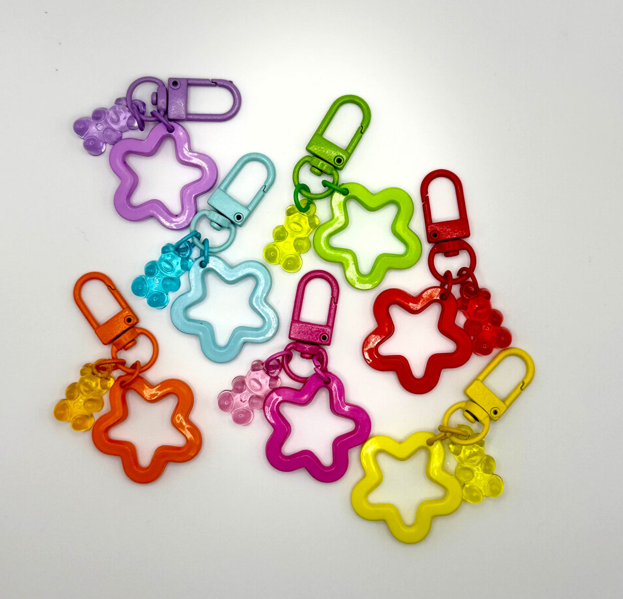 Acrylic Gummy Bear & Star Keychain and Bag Charm