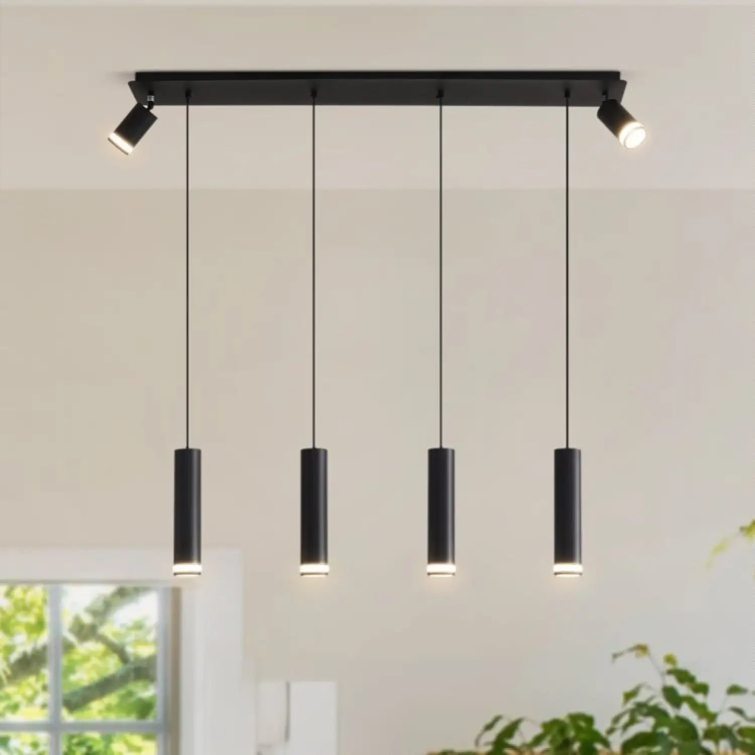 Hanging Light for Modern Kitchen Island with Adjustable Aluminum Spotlights
