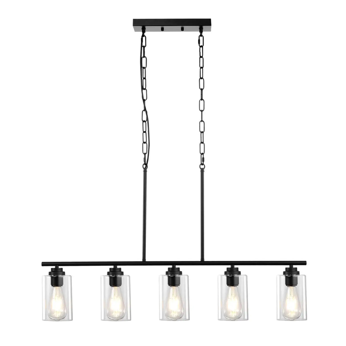Hanging Pendant Lights for Kitchen Island with 5-Lights & Adjustable Design