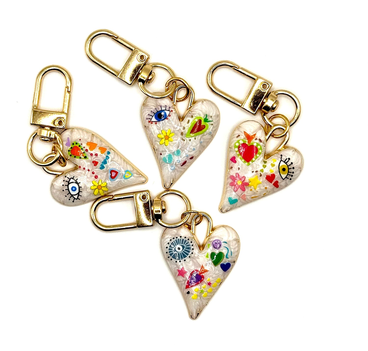 Artsy Heartsy Heart Keychain and Bag Charm
