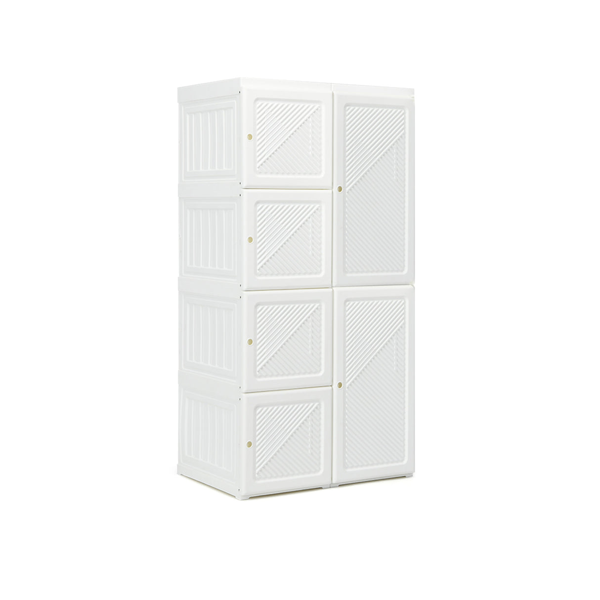 Foldable Armoire Wardrobe Closet with 8 Cubby Storage