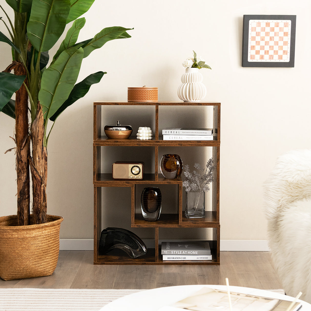 3 Pieces Adjustable TV Stand for TVs up to 65 Inch with Shelves